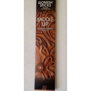 Gonesh Incense Sticks Saddle Up Tooled Leather Fragrance Air Freshener 30 Sticks